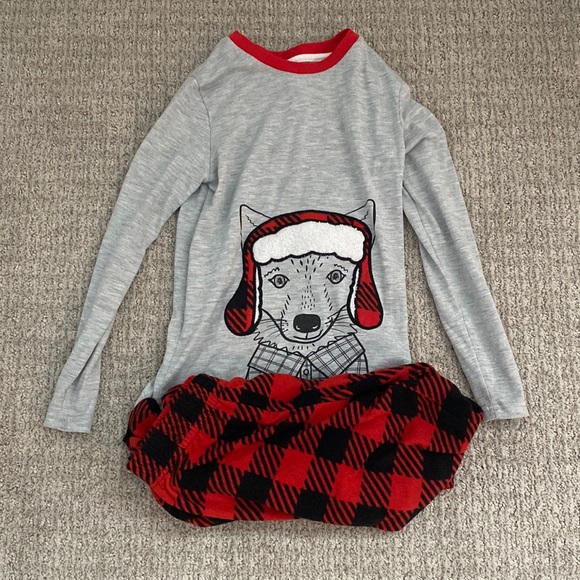 Cat & Jack Boys Plaid Christmas Pajama Set with Reindeer Limited Edition - Picture 1 of 5